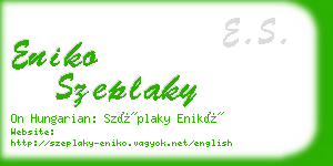 eniko szeplaky business card